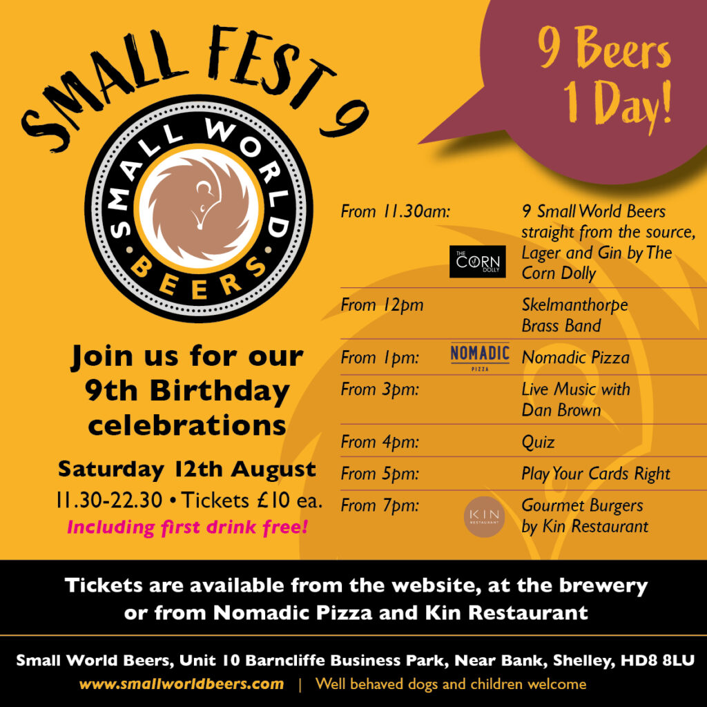 Small Worlds 9th Birthday Flyer