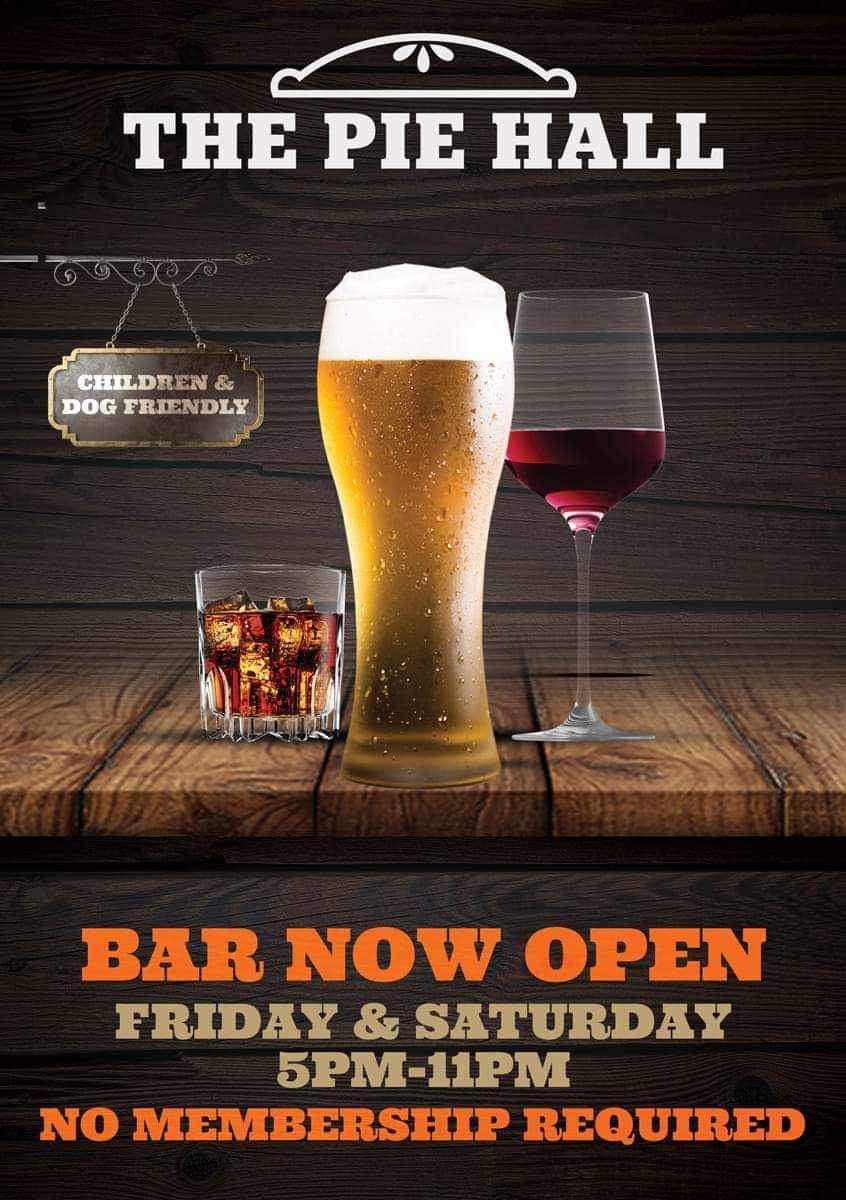 Denby Dale Pie Hall Bar Open