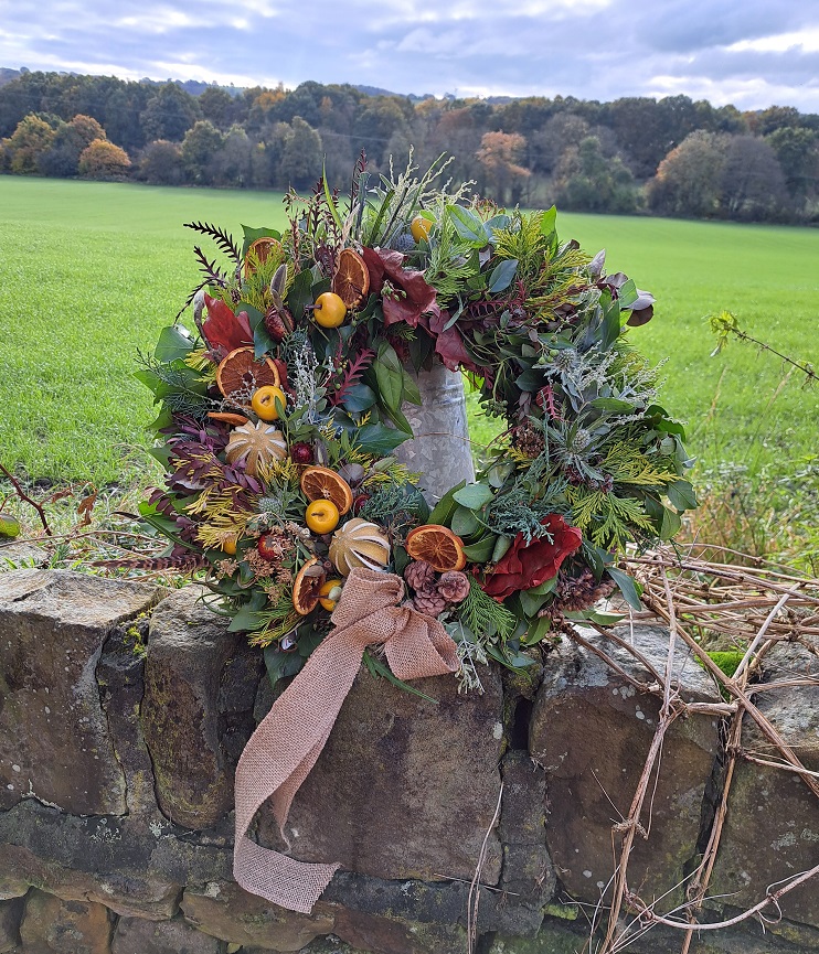 The Watering Can Christmas Wreath