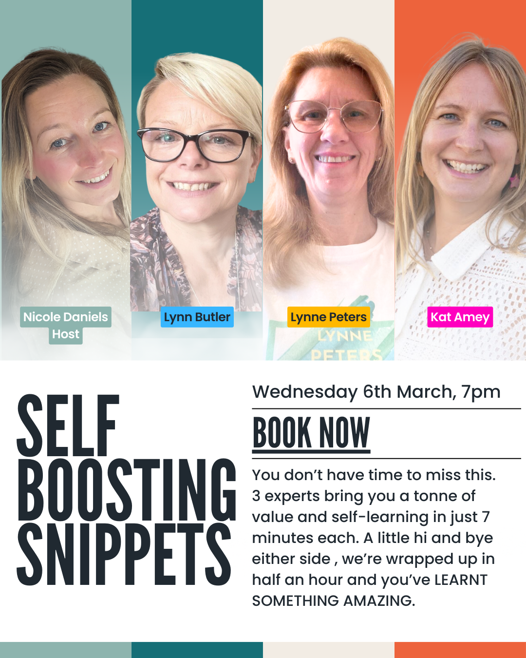 Self Boost Snippets - Online wellness event for the overwhelmed