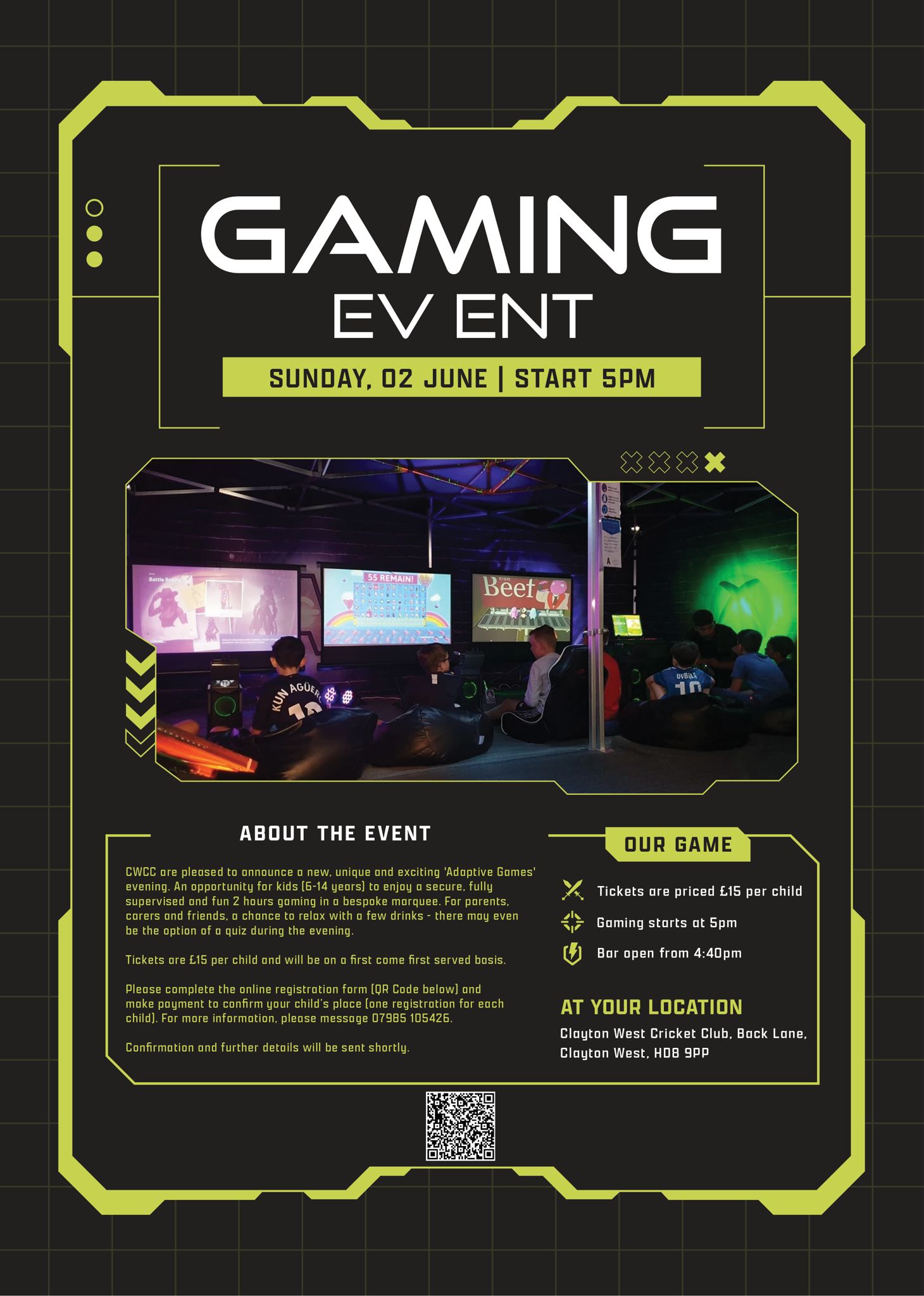 Clayton West Cricket Club Adaptive Gaming & Social Evening