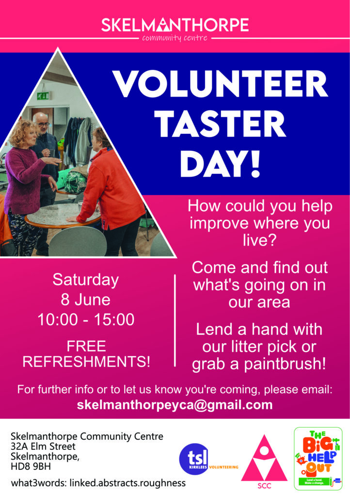 Volunteer Taster Day Flyer