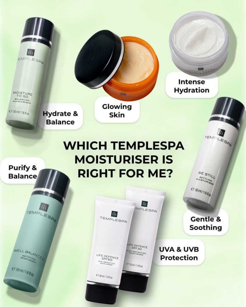 Which TempleSpa Moisturiser is right for me