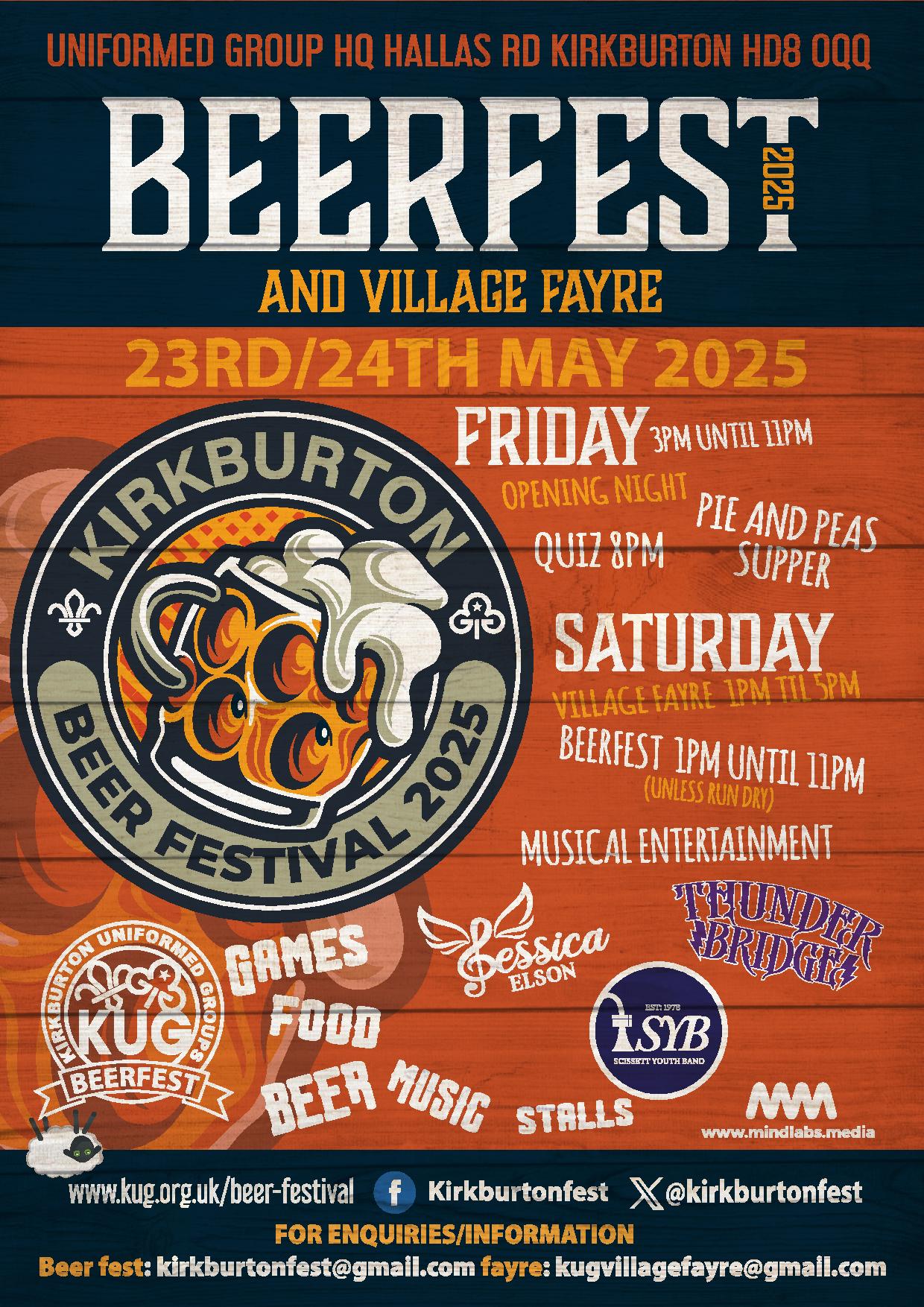 Kirkburton Beer Festival - Saturday Fayre and Music