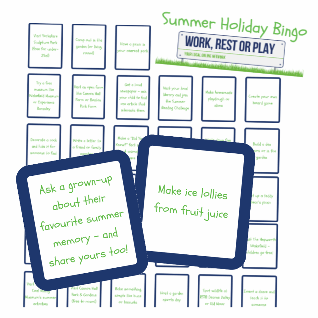 Work Rest or Play Summer Holiday Bingo