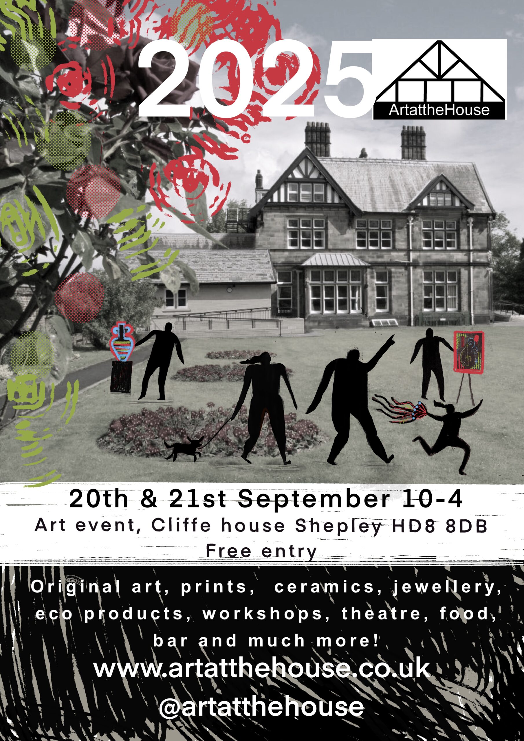 Art at the House a FREE 2 day art event, with food, bar, music & workshops
