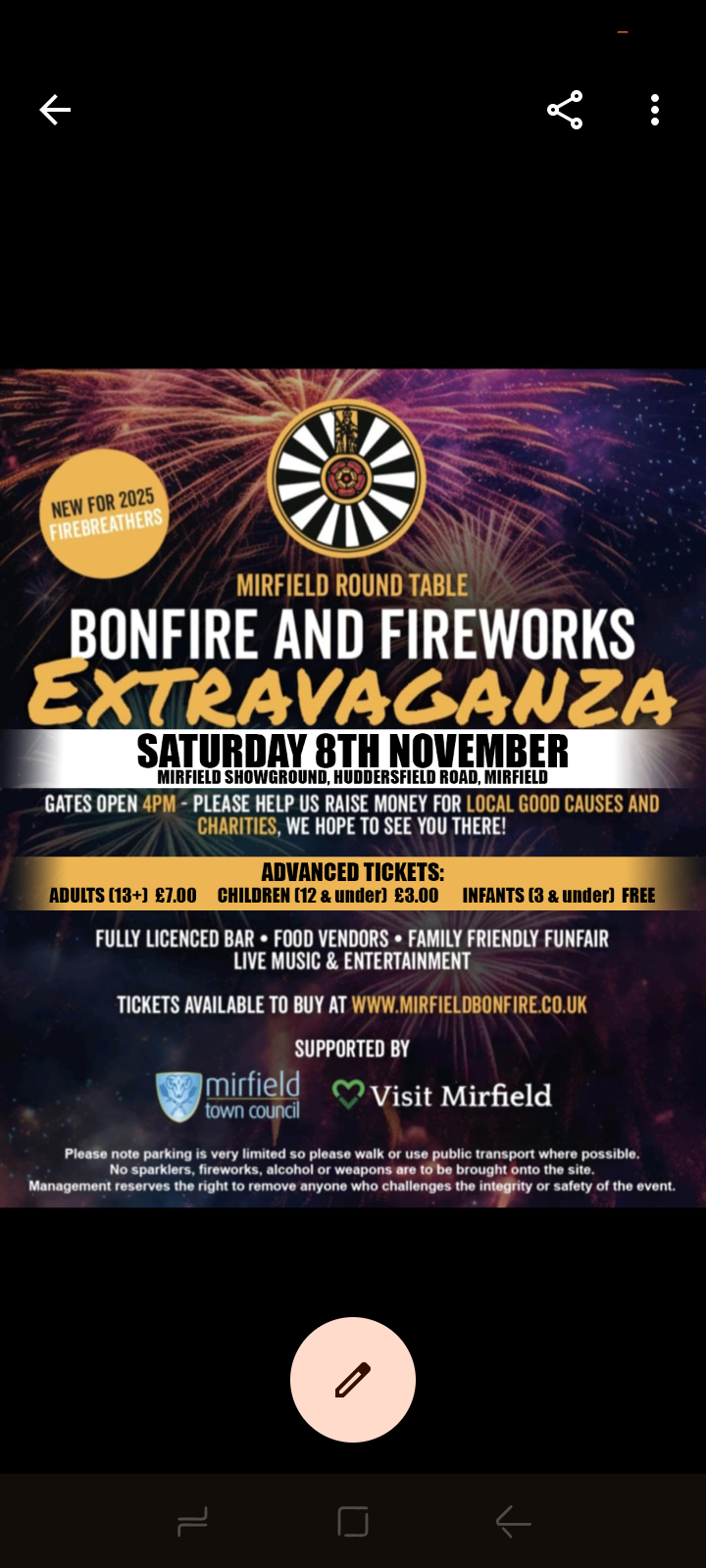 Mirfield Bonfire and Firework Extravaganza