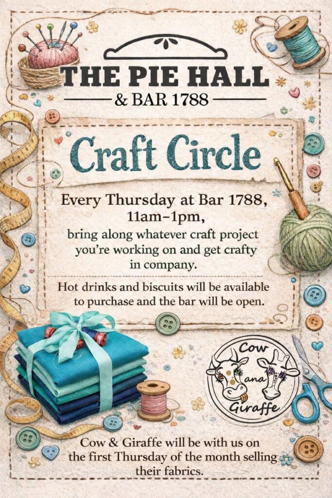 Craft Circle in Bar 1788 at The Pie Hall