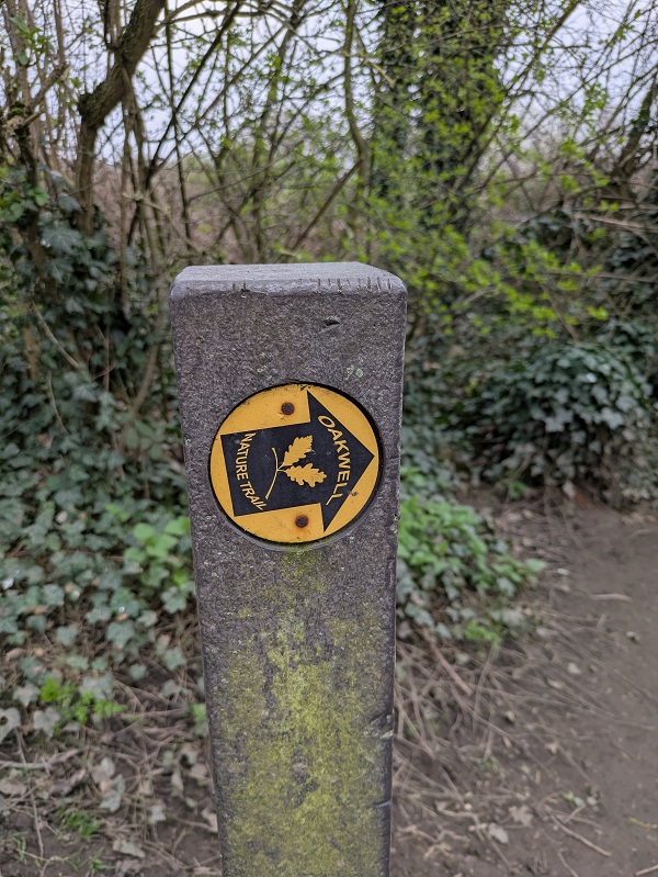 Oakwell Hall Nature trail sign
