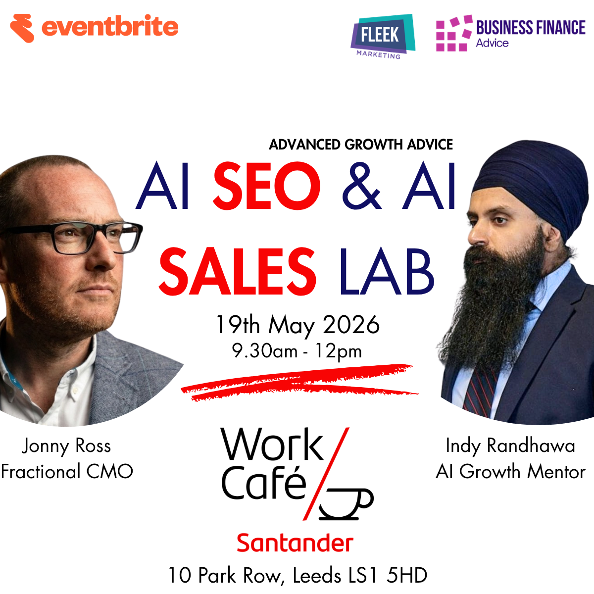 AI SEO & AI SALES Lab - Work Cafe - Santander Leeds