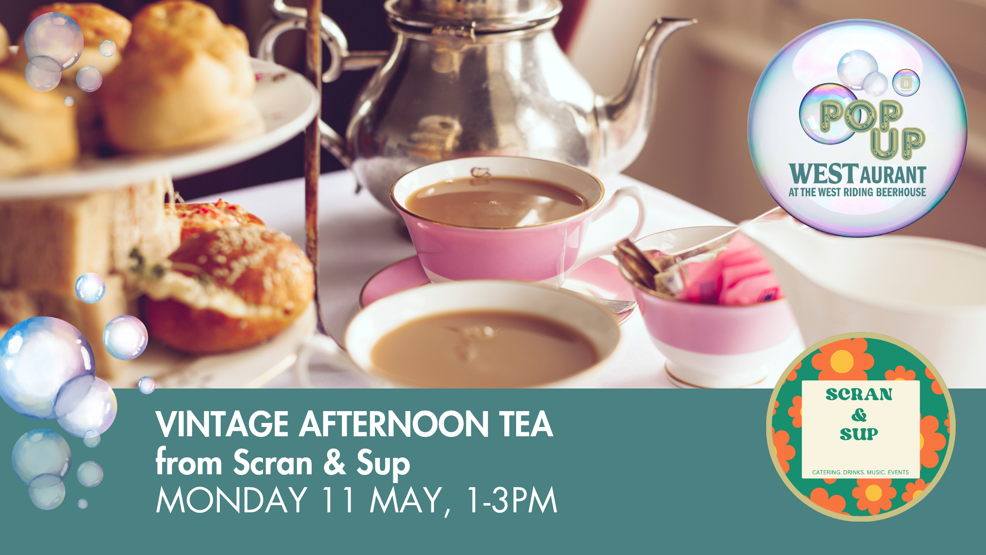 Vintage Afternoon Tea with Scran & Sup