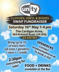 Unity Clothes Vinyl and Books Swap Fundraiser