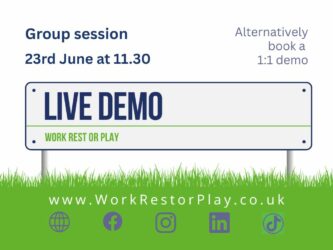 Live Demo www.WorkRestorPlay.co.uk