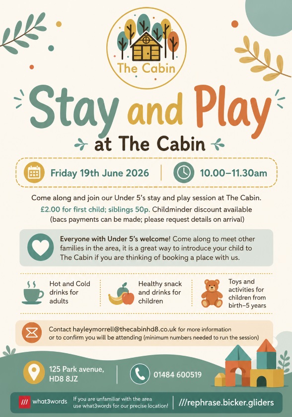 Stay and Play at The Cabin