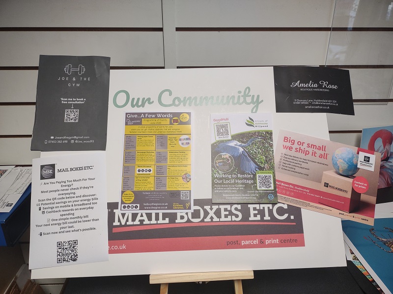 The Huddersfield Community Window - MailBoxes Etc