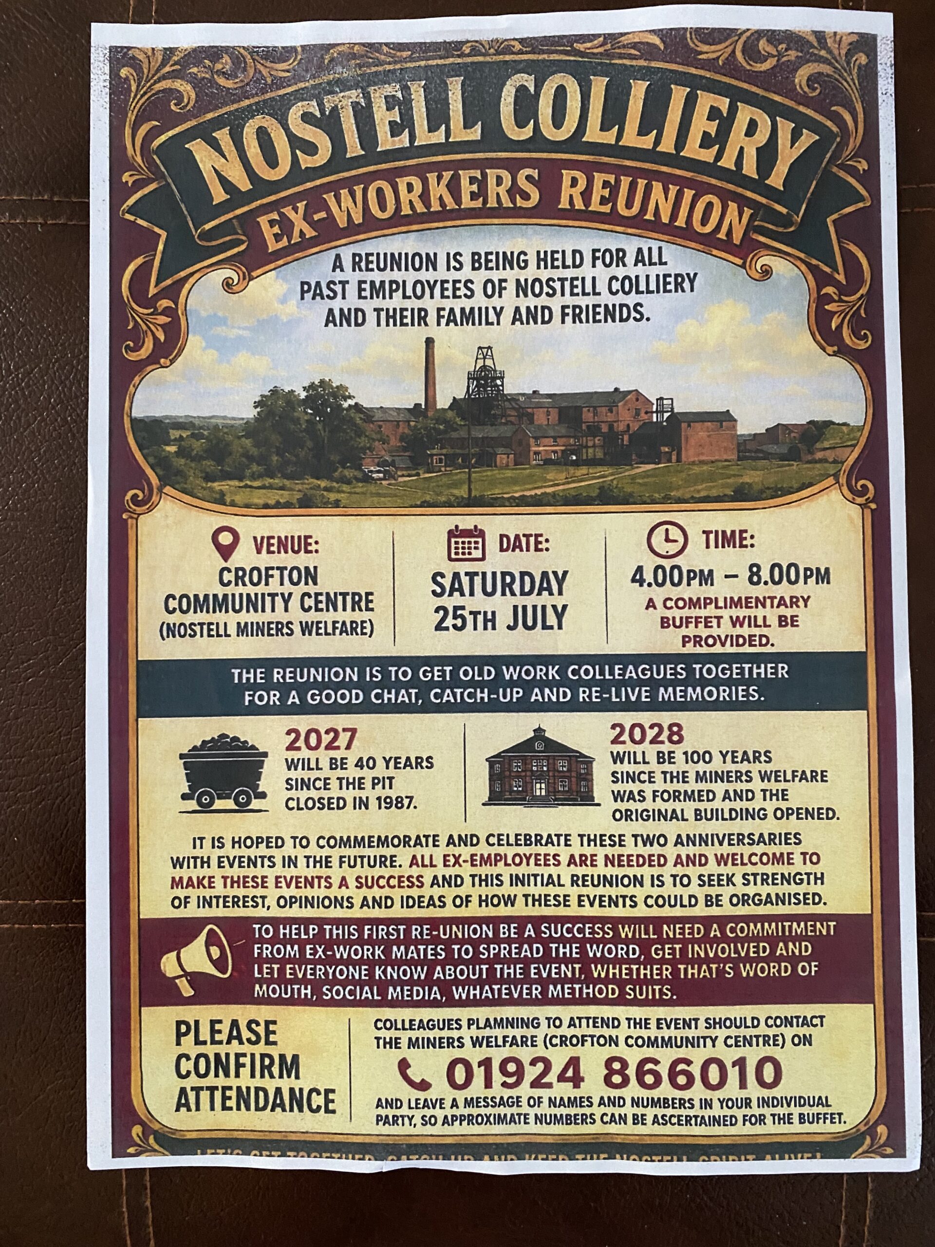 Nostell Colliery Workers Reunion
