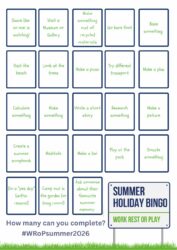 Work Rest or Play School Holiday Bingo