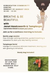 Gentle yoga breathe awareness and relaxation followed by a Templespa facial