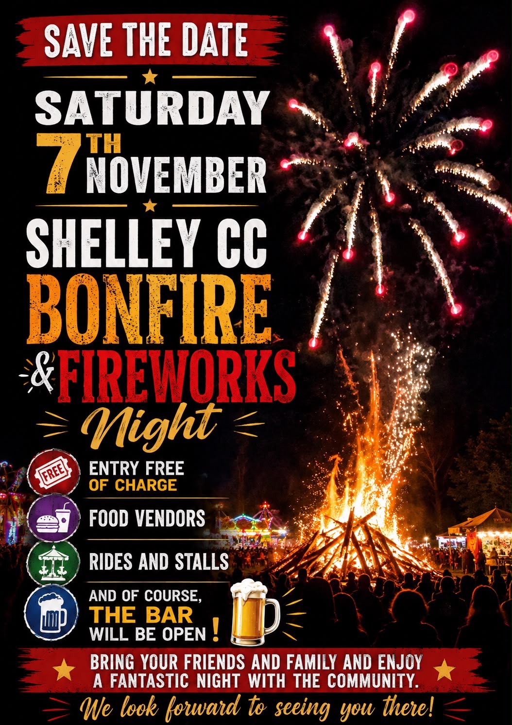 Shelley Cricket Club Bonfire