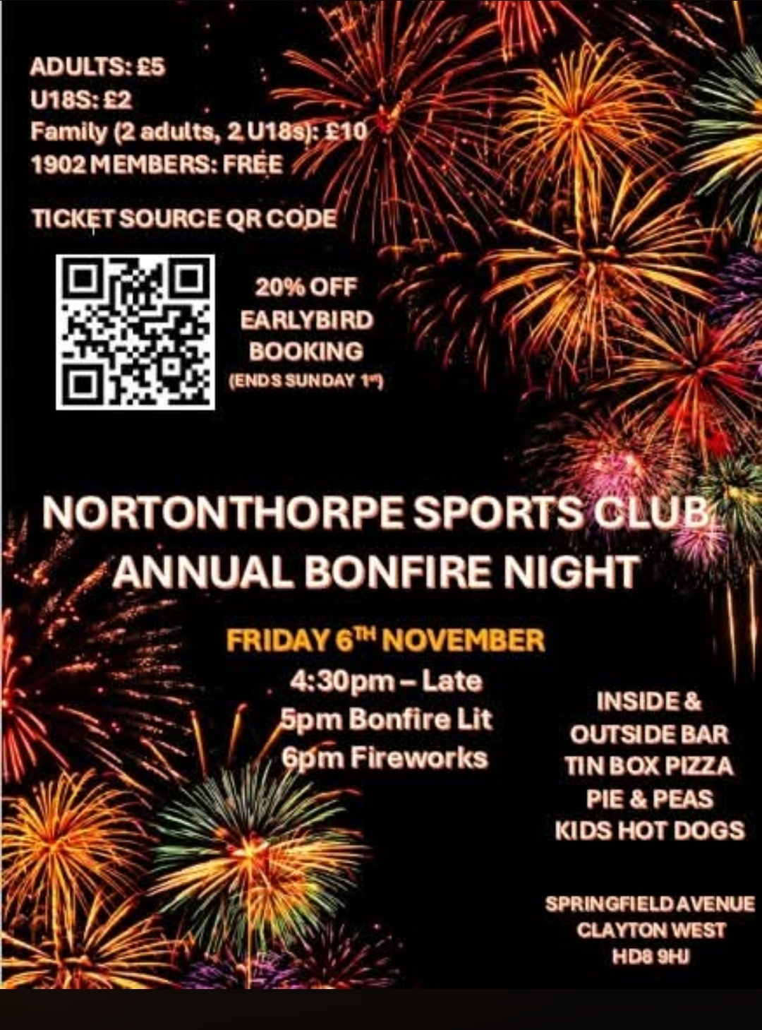 Nortonthorpe Sports Club Bonfire Night