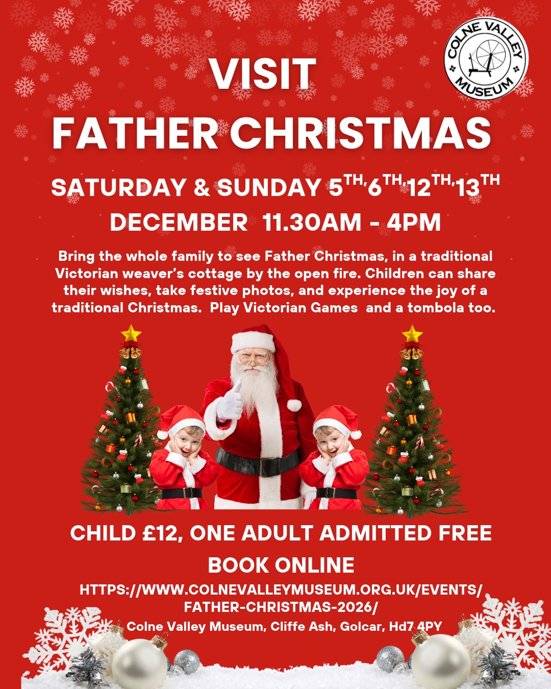 Visit Father Christmas, Tombola, Mince Pies & Victorian Games