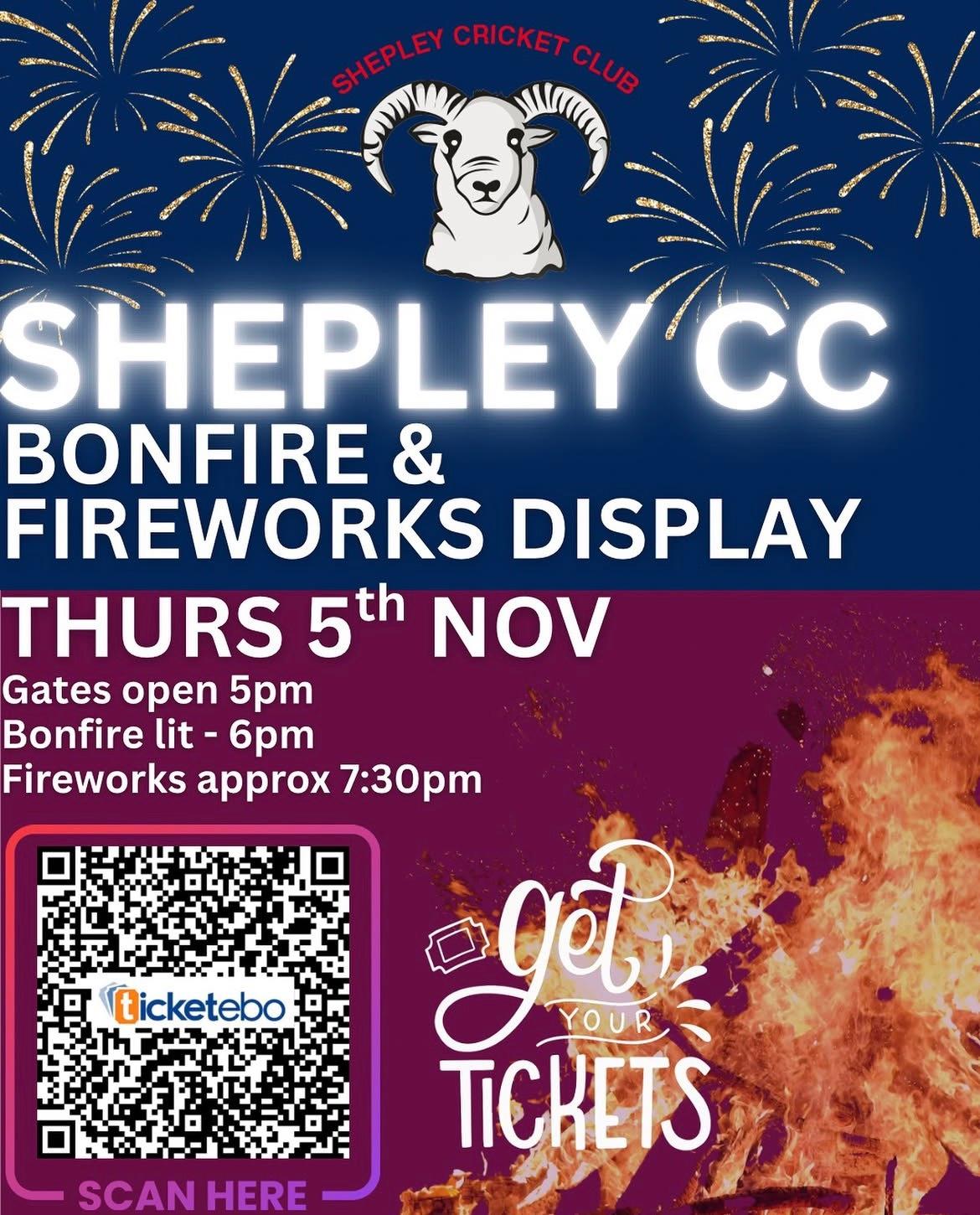 Shepley CC Bonfire & Fireworks 2026