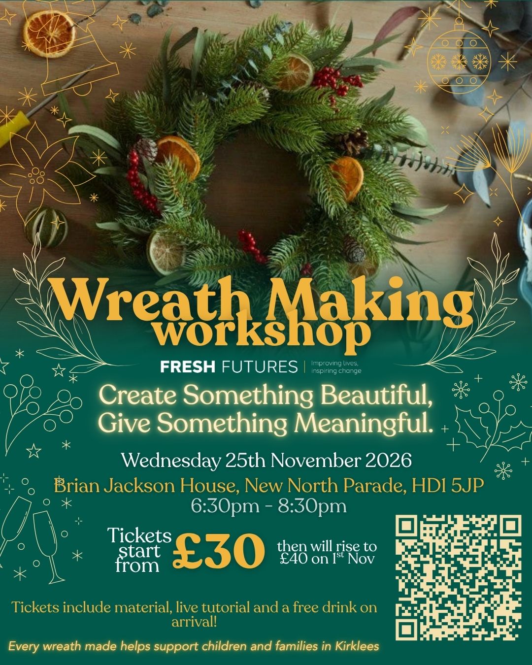 Wreath Making workshop for charity!